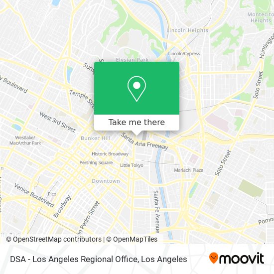 Mapa de DSA - Los Angeles Regional Office