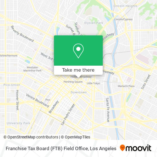 Mapa de Franchise Tax Board (FTB) Field Office