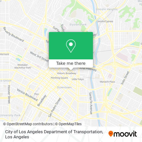 City of Los Angeles Department of Transportation map