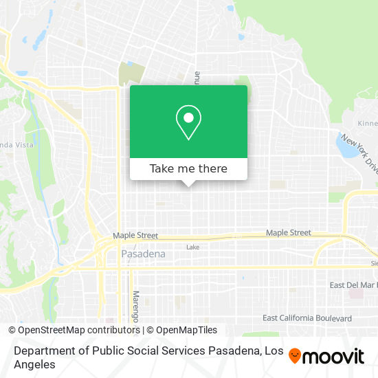 Department of Public Social Services Pasadena map