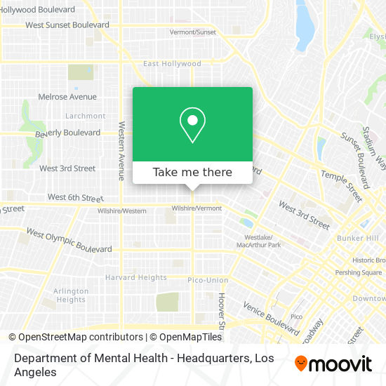 Department of Mental Health - Headquarters map