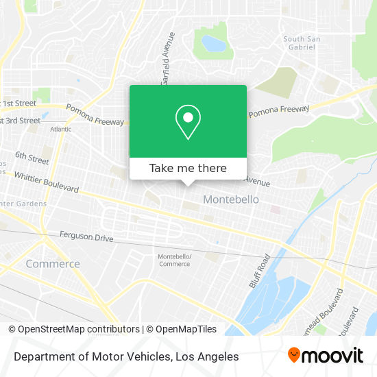 Mapa de Department of Motor Vehicles