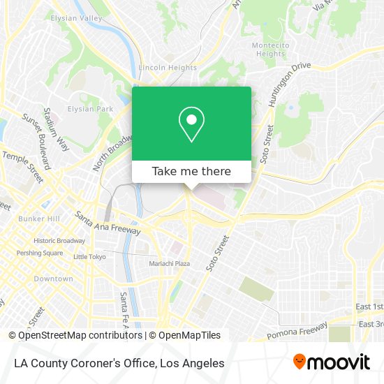 Mapa de LA County Coroner's Office