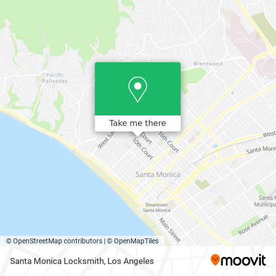 Mapa de Santa Monica Locksmith