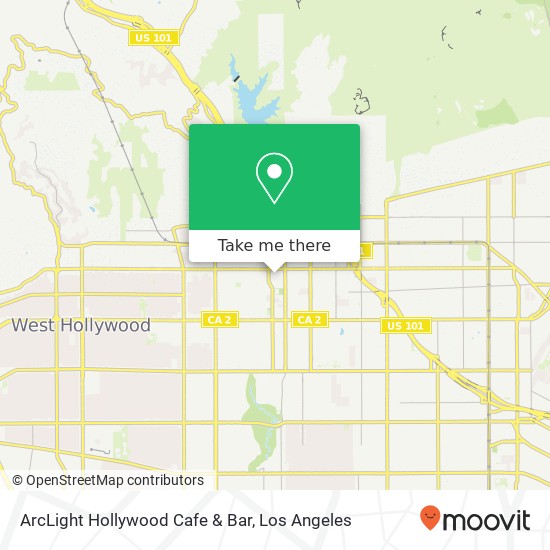 ArcLight Hollywood Cafe & Bar map
