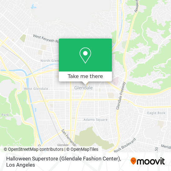 Mapa de Halloween Superstore (Glendale Fashion Center)