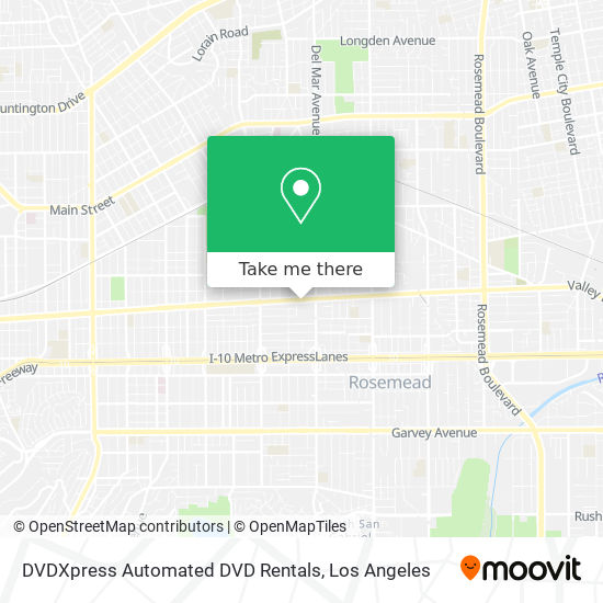 Mapa de DVDXpress Automated DVD Rentals