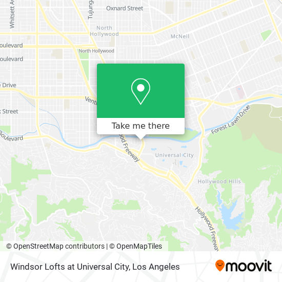 Windsor Lofts at Universal City map