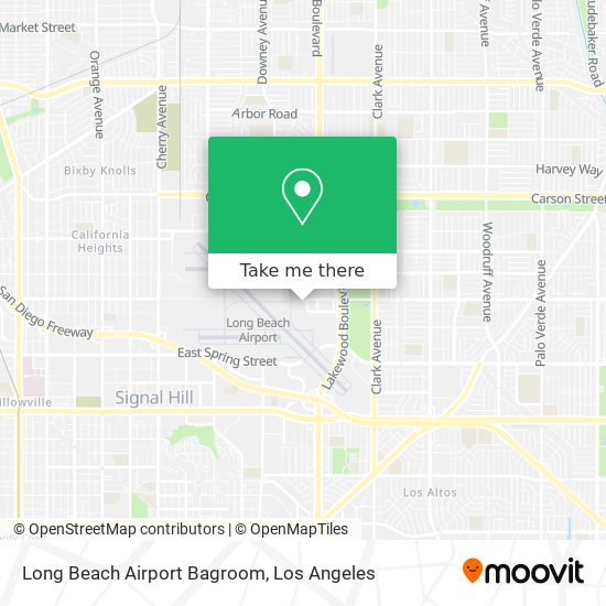 Long Beach Airport Bagroom map