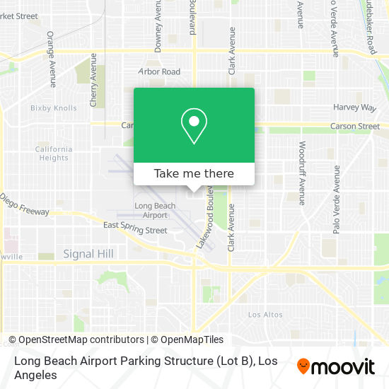 Long Beach Airport Parking Structure (Lot B) map