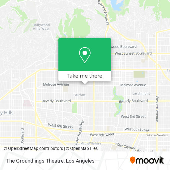 The Groundlings Theatre map