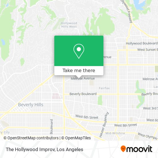 The Hollywood Improv map
