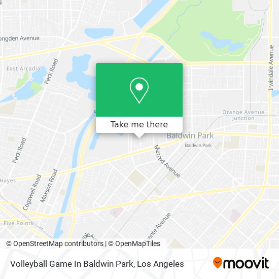 Volleyball Game In Baldwin Park map