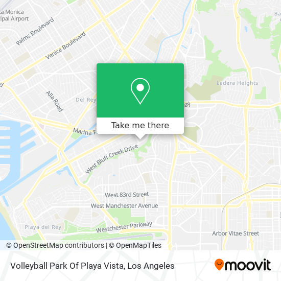 Volleyball Park Of Playa Vista map