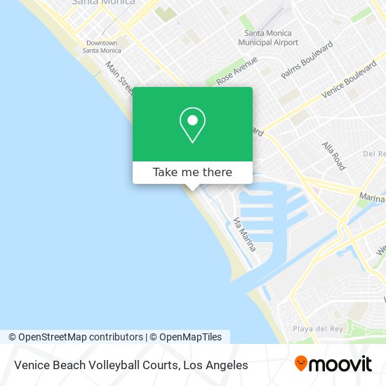 Venice Beach Volleyball Courts map
