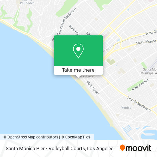 Santa Monica Pier - Volleyball Courts map