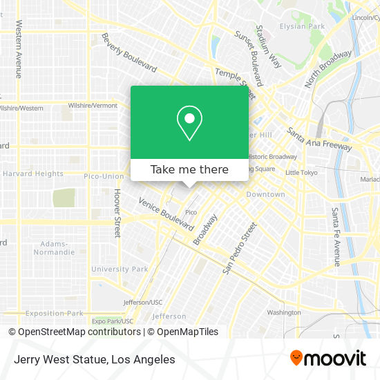 Mapa de Jerry West Statue