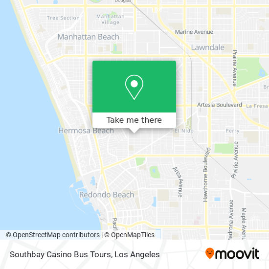 Mapa de Southbay Casino Bus Tours