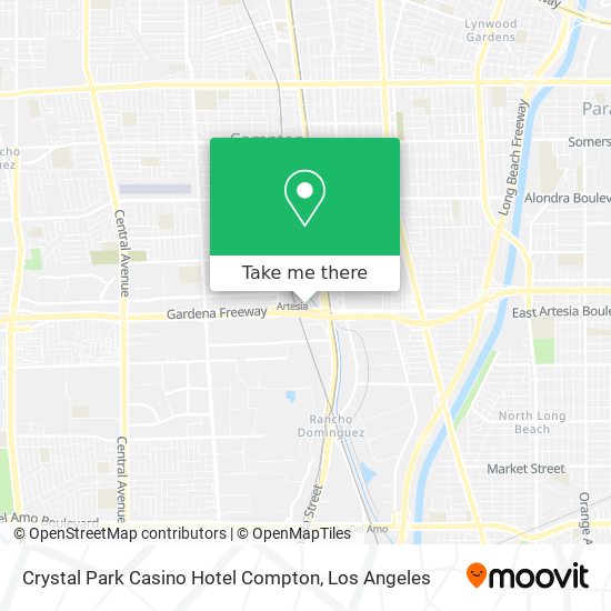 Crystal Park Casino Hotel Compton map