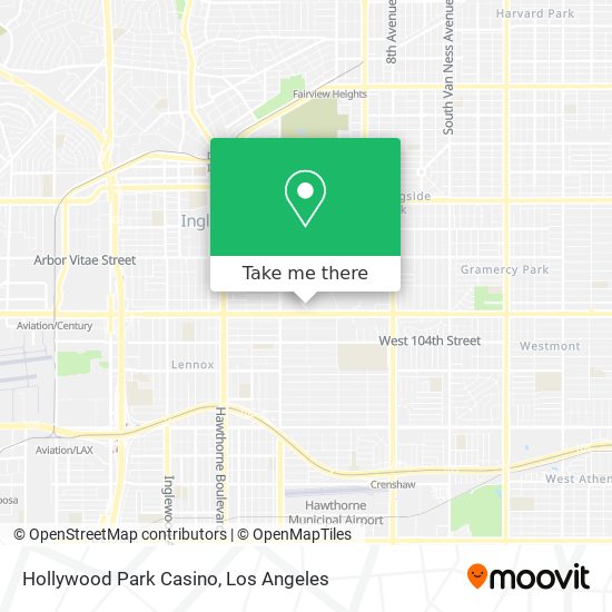 Hollywood Park Casino map