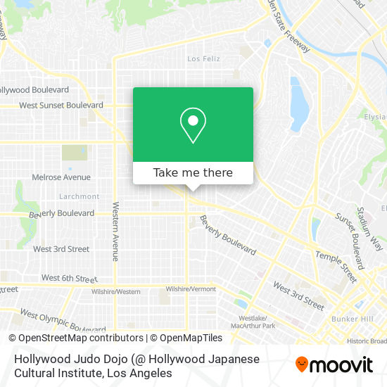 Hollywood Judo Dojo map