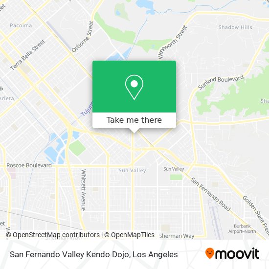 Mapa de San Fernando Valley Kendo Dojo