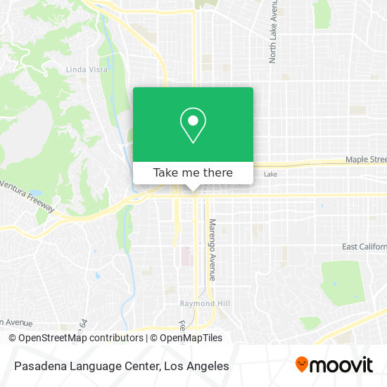 Pasadena Language Center map