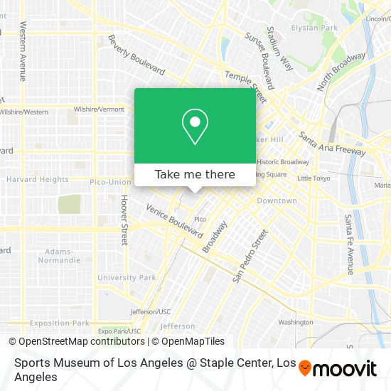 Mapa de Sports Museum of Los Angeles @ Staple Center