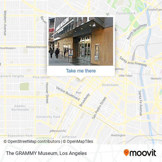 Mapa de The GRAMMY Museum