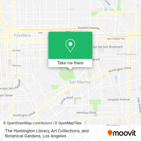 The Huntington Library, Art Collections, and Botanical Gardens map