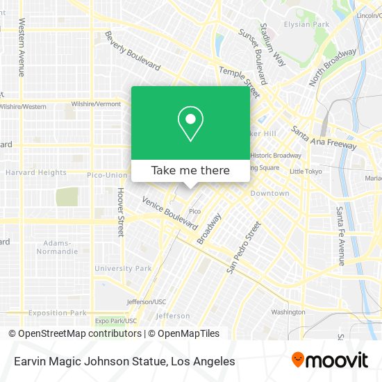 Earvin  Magic  Johnson Statue map