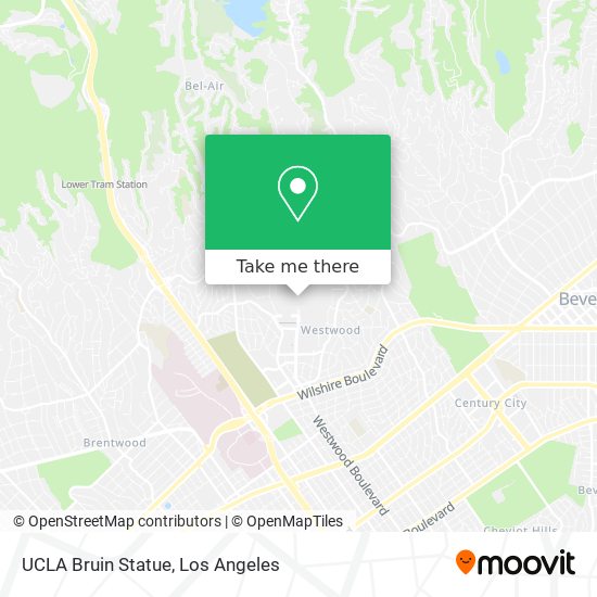 UCLA Bruin Statue map