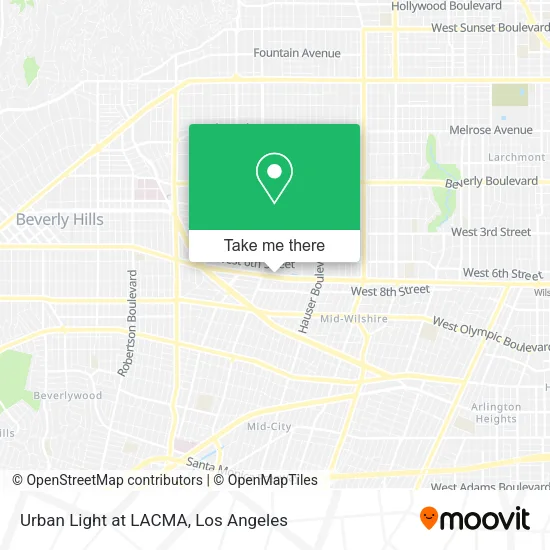 Urban Light at LACMA map