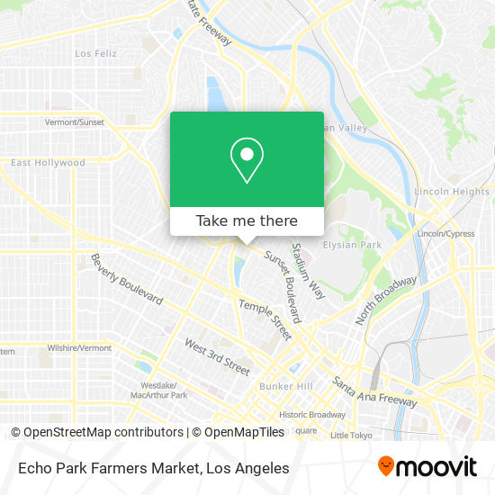 Echo Park Farmers Market map