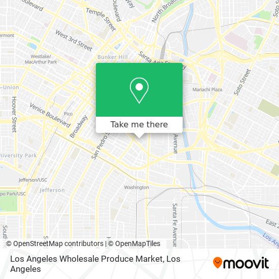 Mapa de Los Angeles Wholesale Produce Market