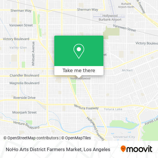 Mapa de NoHo Arts District Farmers Market