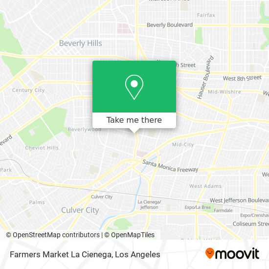 Farmers Market La Cienega map