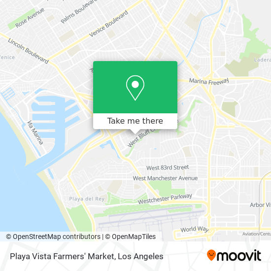 Mapa de Playa Vista Farmers' Market