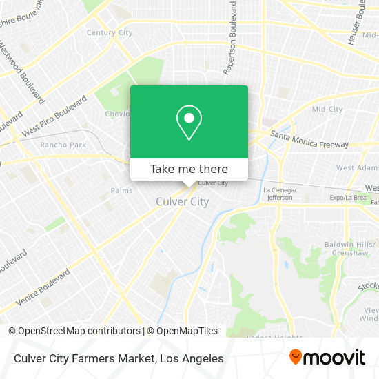 Culver City Farmers Market map