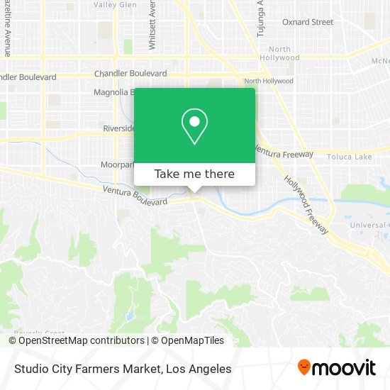 Studio City Farmers Market map