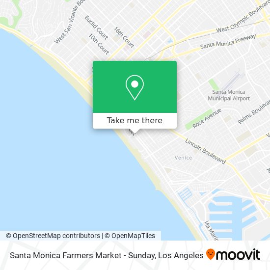 Mapa de Santa Monica Farmers Market - Sunday