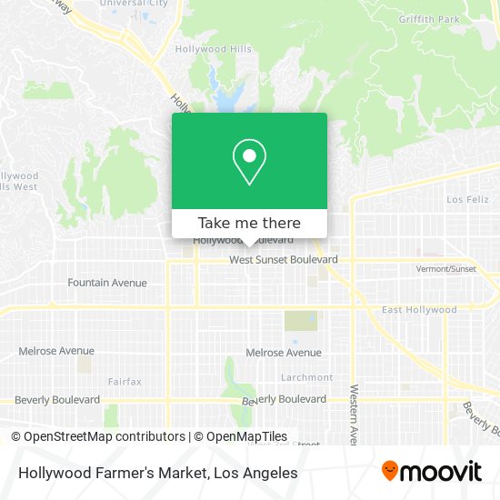 Mapa de Hollywood Farmer's Market