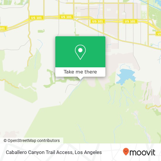 Caballero Canyon Trail Access map