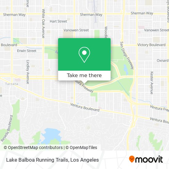 Lake Balboa Running Trails map