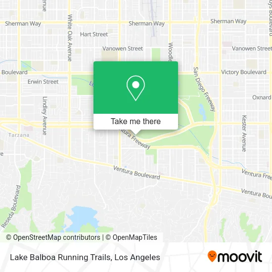 Mapa de Lake Balboa Running Trails