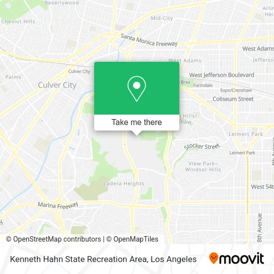 Kenneth Hahn State Recreation Area map