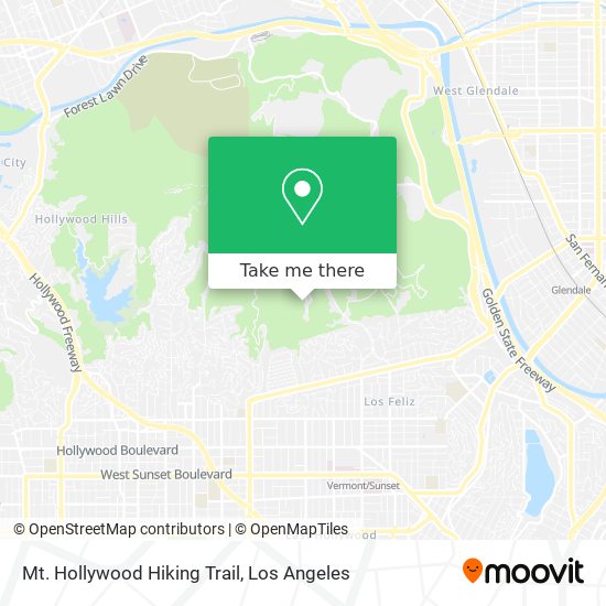 Mt. Hollywood Hiking Trail map