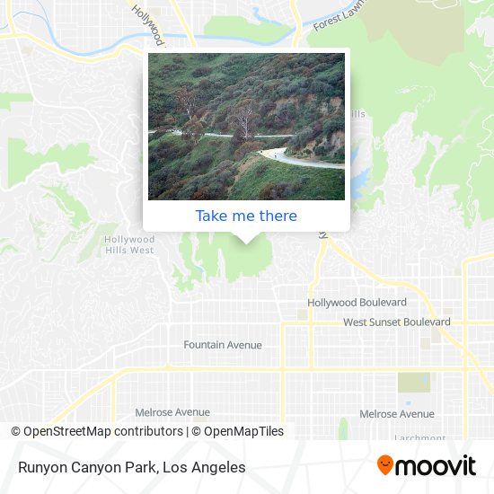 Runyon Canyon Park map