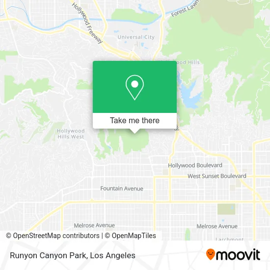 Runyon Canyon Park map