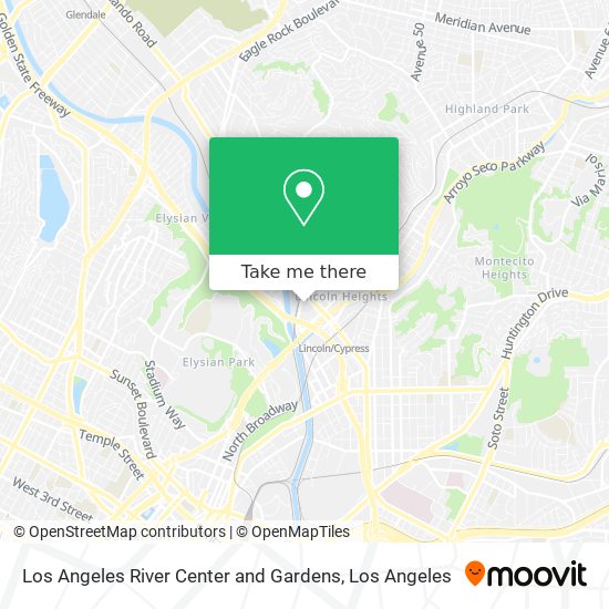 Los Angeles River Center and Gardens map